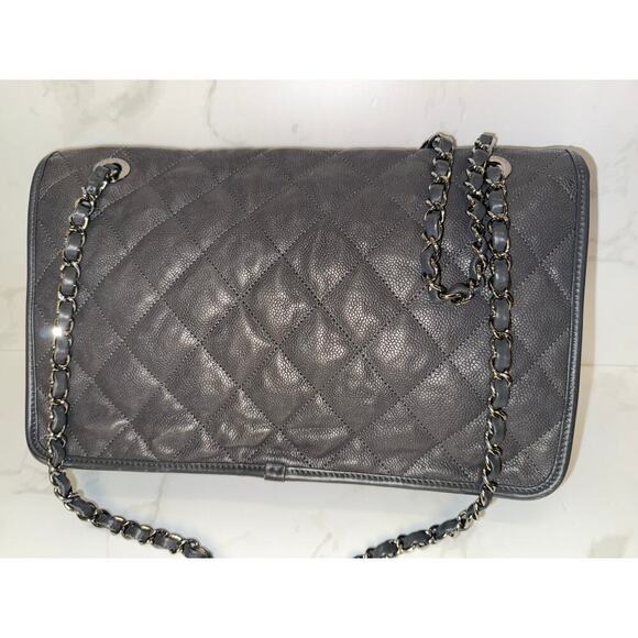 Chanel French Riviera Flap Bag in Dark Grey Caviar - Picture 6 of 12